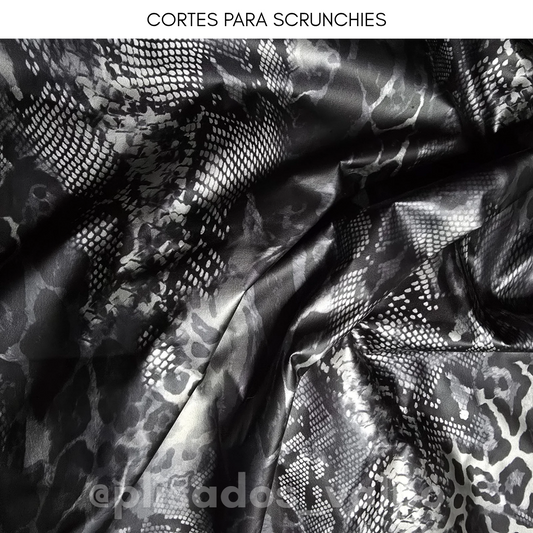 Lycra Lamé / animal print metalizada foil