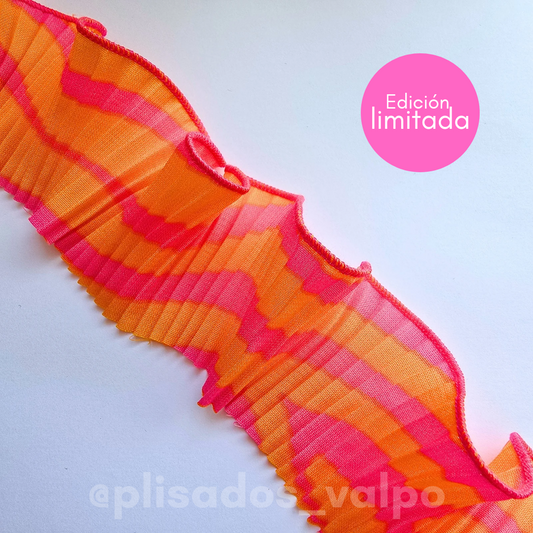 Plisado micro fibra / cebra pink b.fucsia