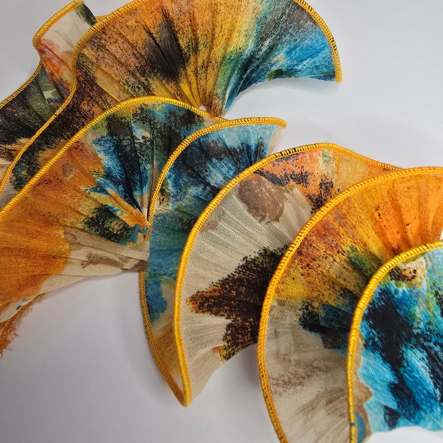 Plisado gasa / Tie dye amarillo