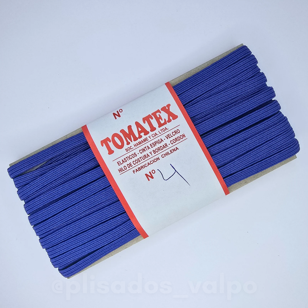 Elástico TOMATEX N°4 / azúl Rey