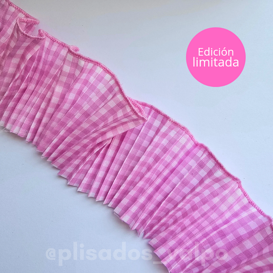 Plisado Madison / Vichy rosado 💗