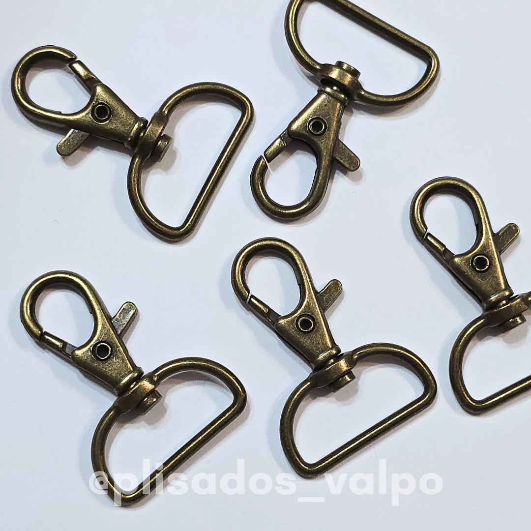 Mosqueton metalico envejecido 25mm