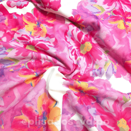 Lycra Sofía / acuarela floral 1mt