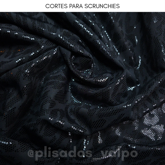 Lycra Dupont / animal print glossy negro 1