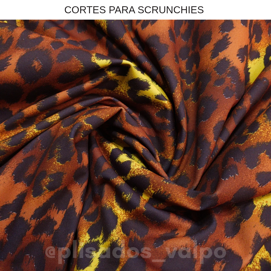 Lycra Dupont / animal print marron y amarrillo
