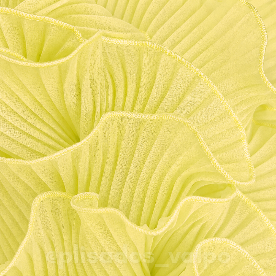 Plisado gasa / amarillo neón