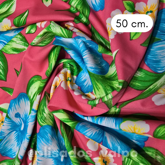 Lycra Dupont / Hawaii rosa 1/2 mt