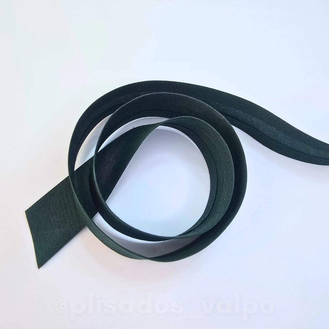 Sesgo 25 mm verde botella / 20 mts