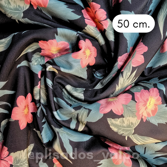 Lycra Dupont / Tropical black 1/2 mt
