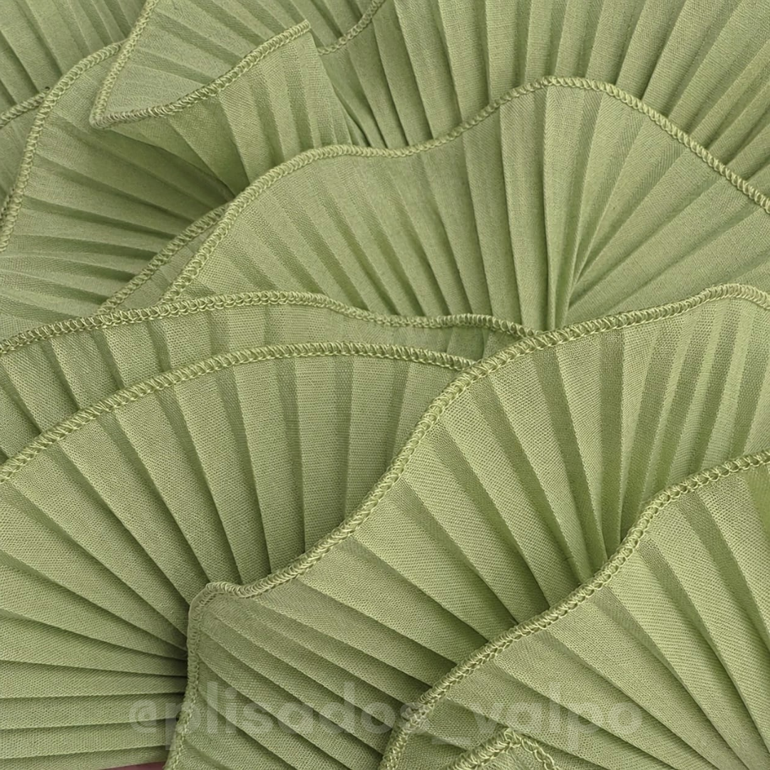 Plisado popelina / verde suculenta
