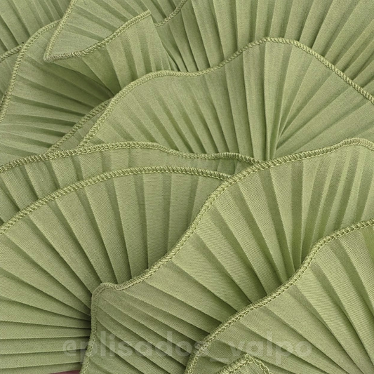 Plisado popelina / verde suculenta