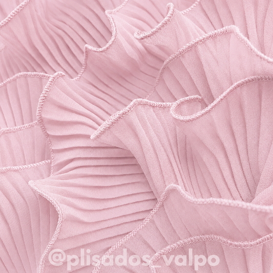 Plisado gasa / flamenco pastel