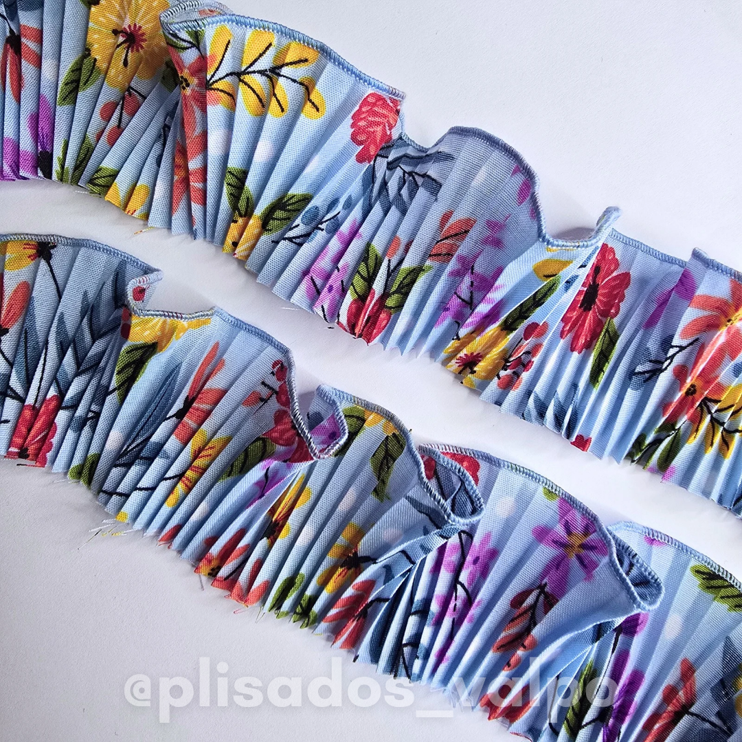 Plisado popelina / Jardín celeste