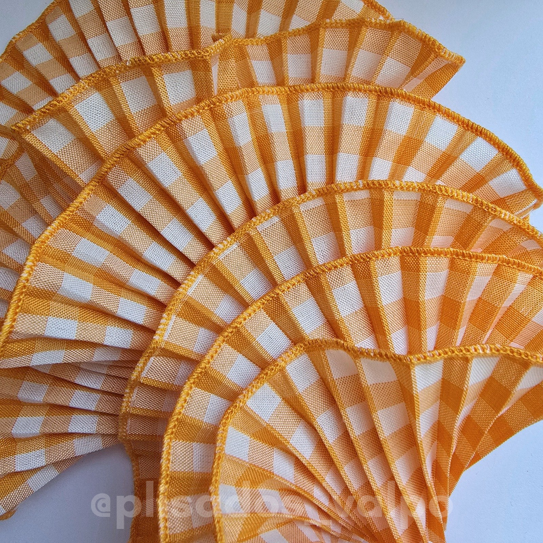 Plisado Madison / Vichy naranja 🧡