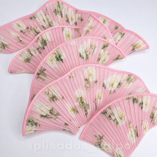 Plisado gasa / jardín rosa