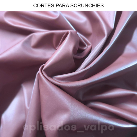 Lycra efecto cuerina nacarado / palo rosa