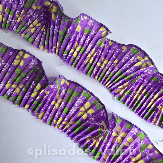 Plisado popelina / Jardín violeta