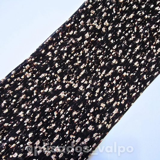 Plisado gasa / Jardín negro