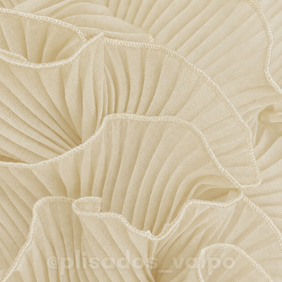 Plisado gasa / beige claro