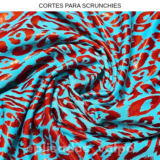 Lycra lamé / Print red foil