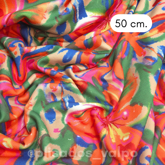 Lycra Sofía /  Tropical vibes 1/2 mt