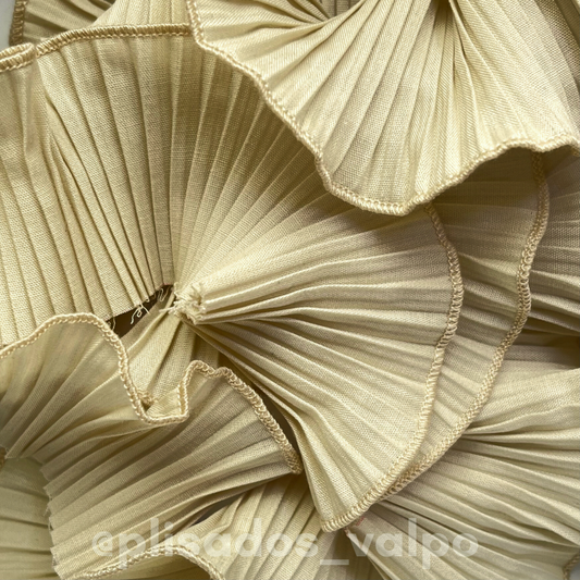 Plisado popelina / beige medio