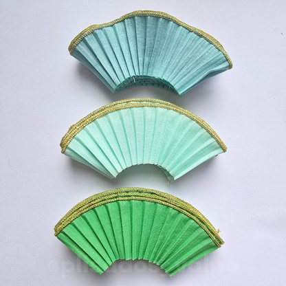 Mini plisados BRILLANTES / 12u. Dorado (surtido)
