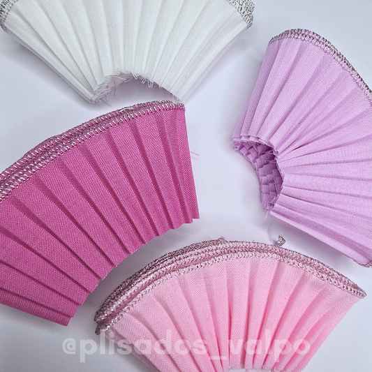 Mini plisados BRILLANTES / 12u. Plateado (surtido)