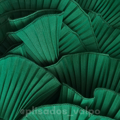 Plisado popelina / verde esmeralda