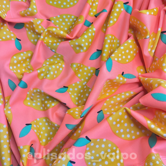 Lycra dupont / limones coral