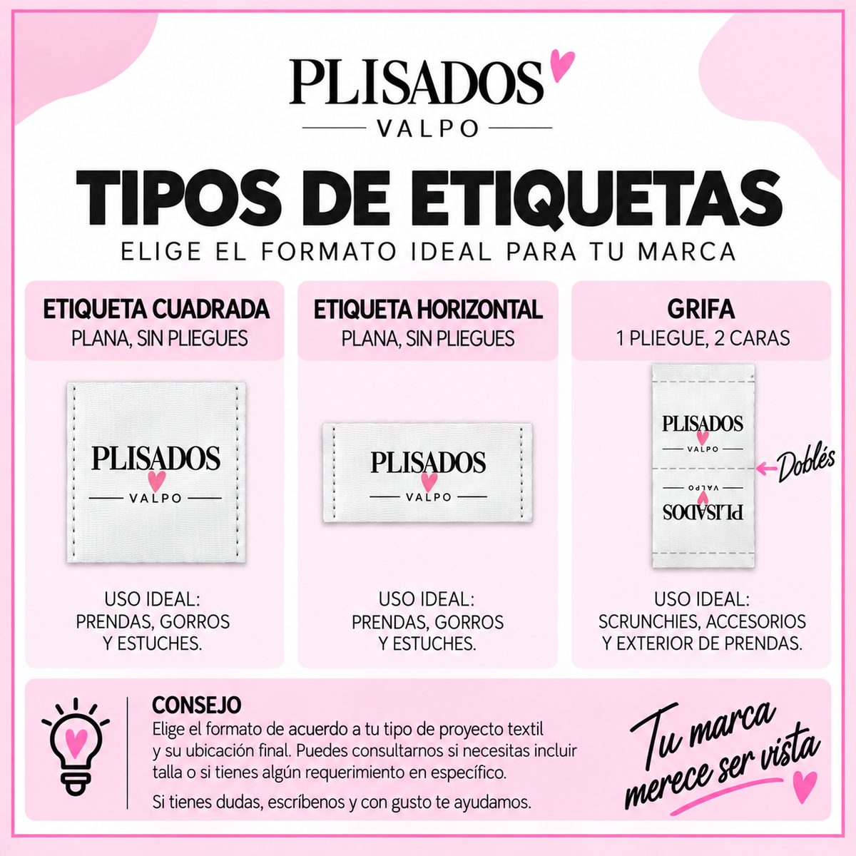 Etiquetas cinta plana / personalizadas 1,2x5 cm 100u.