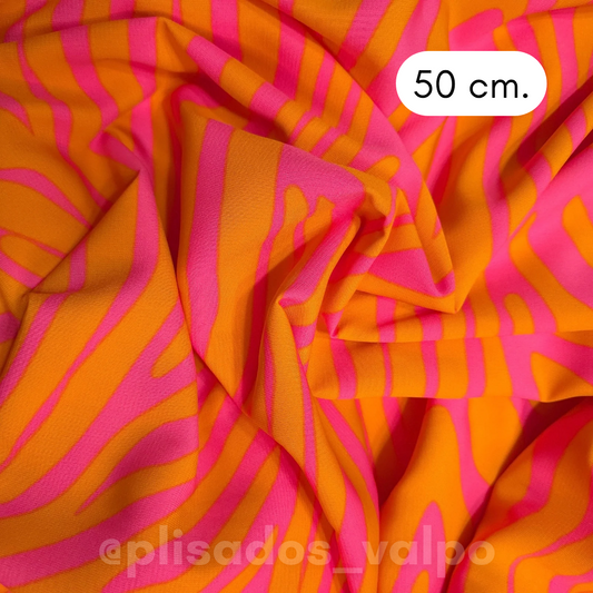 Microfibra / Cebra pink 1/2 mt