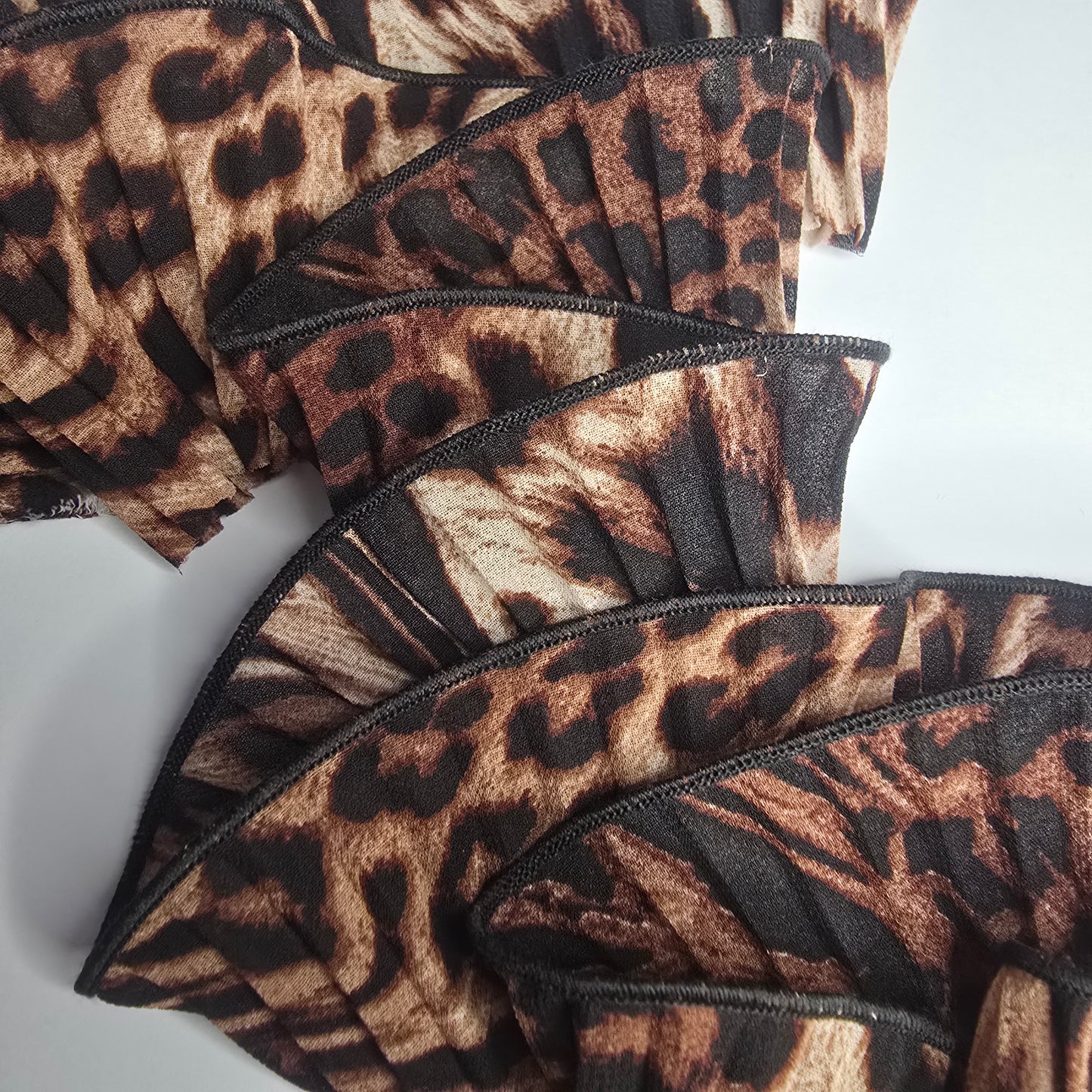 Plisado gasa / Animal print café