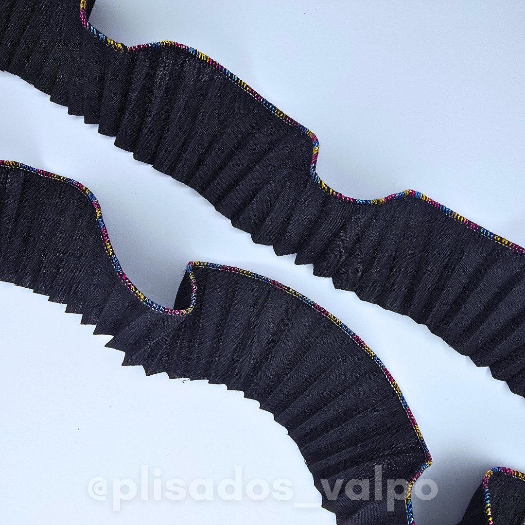 Mini plisado / Negro B.Multicolor