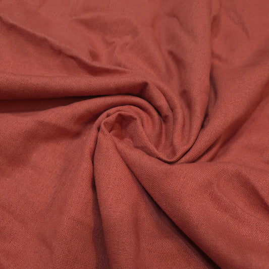 Lino algodón / terracota 1/2 mt