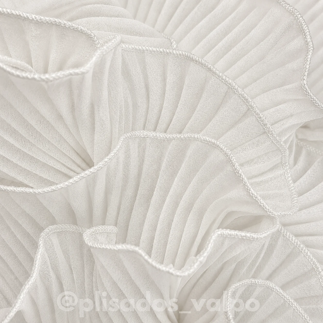 Plisado gasa / blanco hueso
