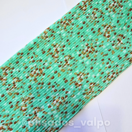 Plisado gasa / Jardín turquesa