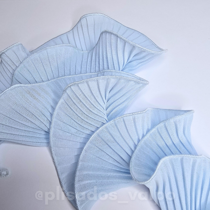 Plisado gasa / Celeste pastel