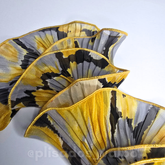Plisado gasa / Aesthetic amarillo y negro