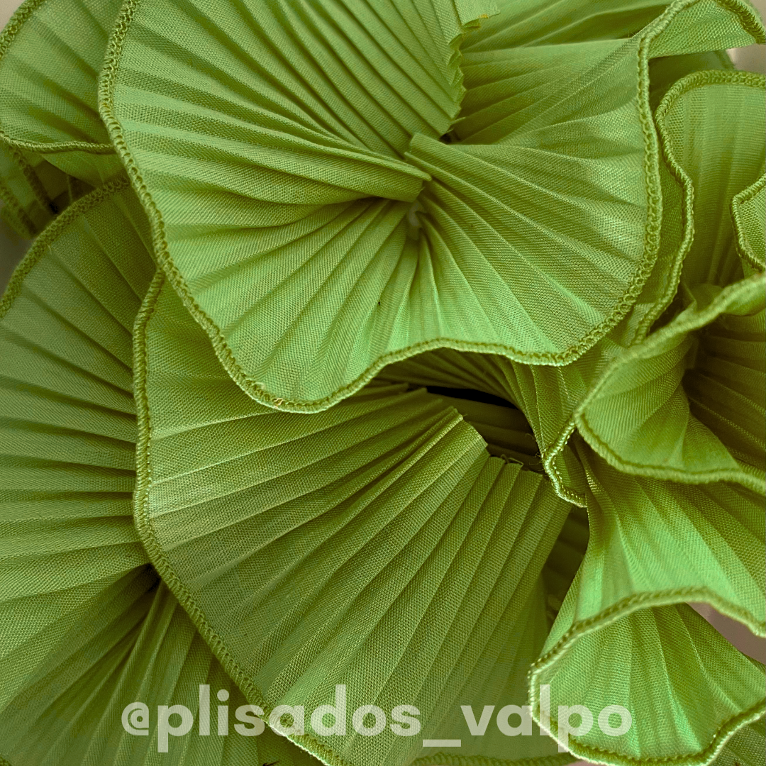 Plisado popelina / verde palta
