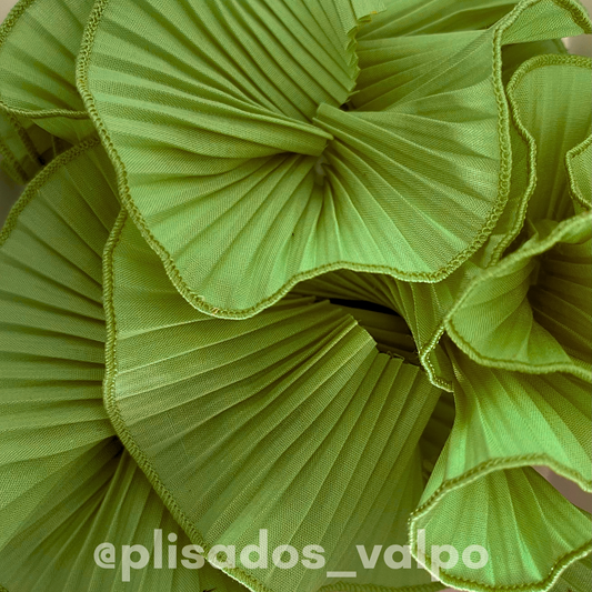 Plisado popelina / verde palta