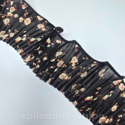 Plisado gasa / Jardín negro