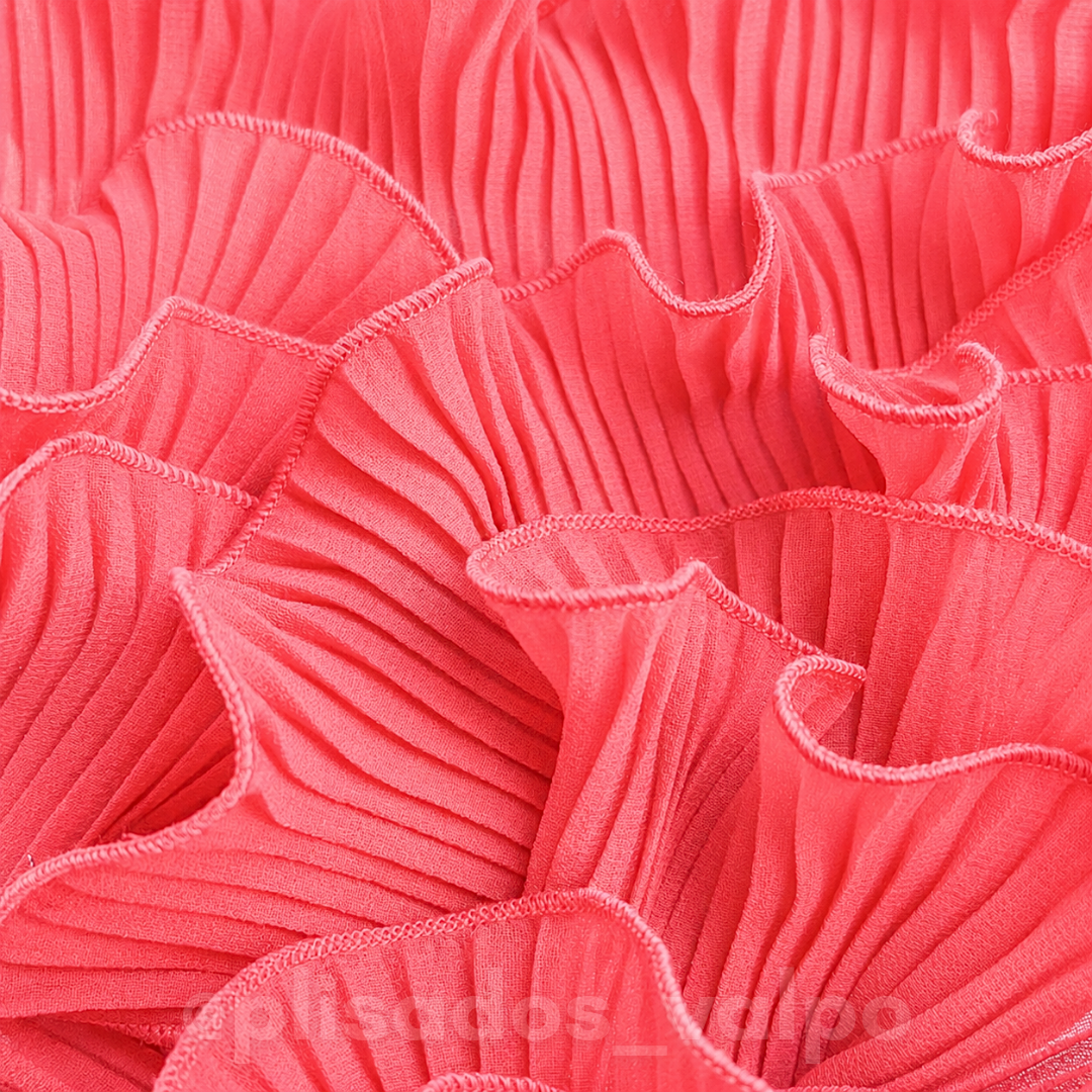Plisado gasa / rosado sandía