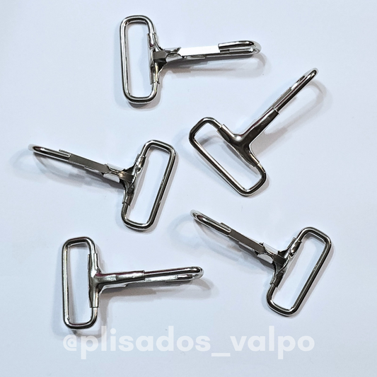 Mosqueton niquelado 25mm fijo