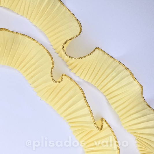 Mini plisado / Amarillo pastel B.Dorado