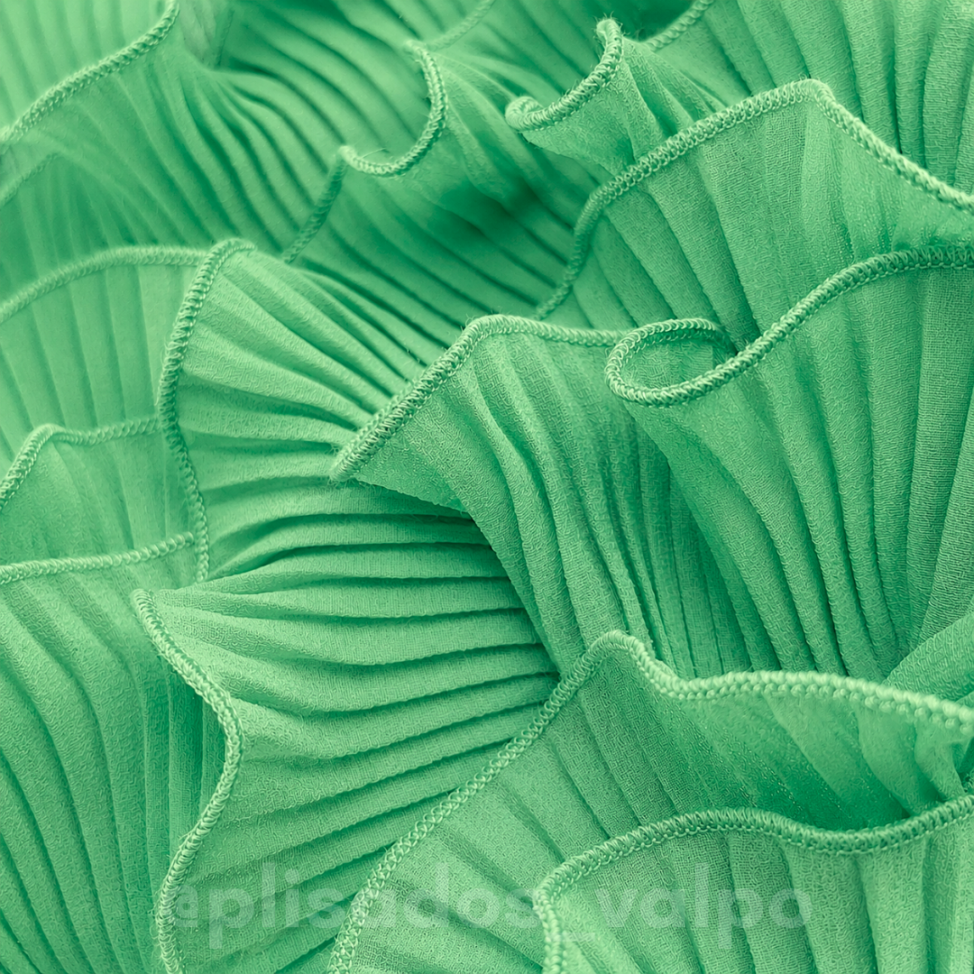 Plisado gasa / verde helecho