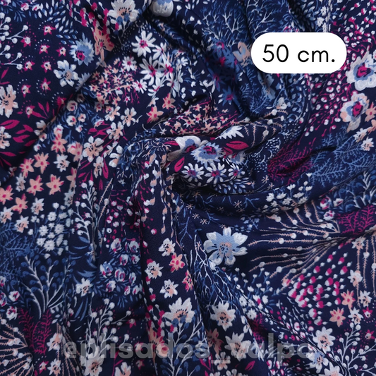 Lycra fría / Mini florcitas 1/2 mt