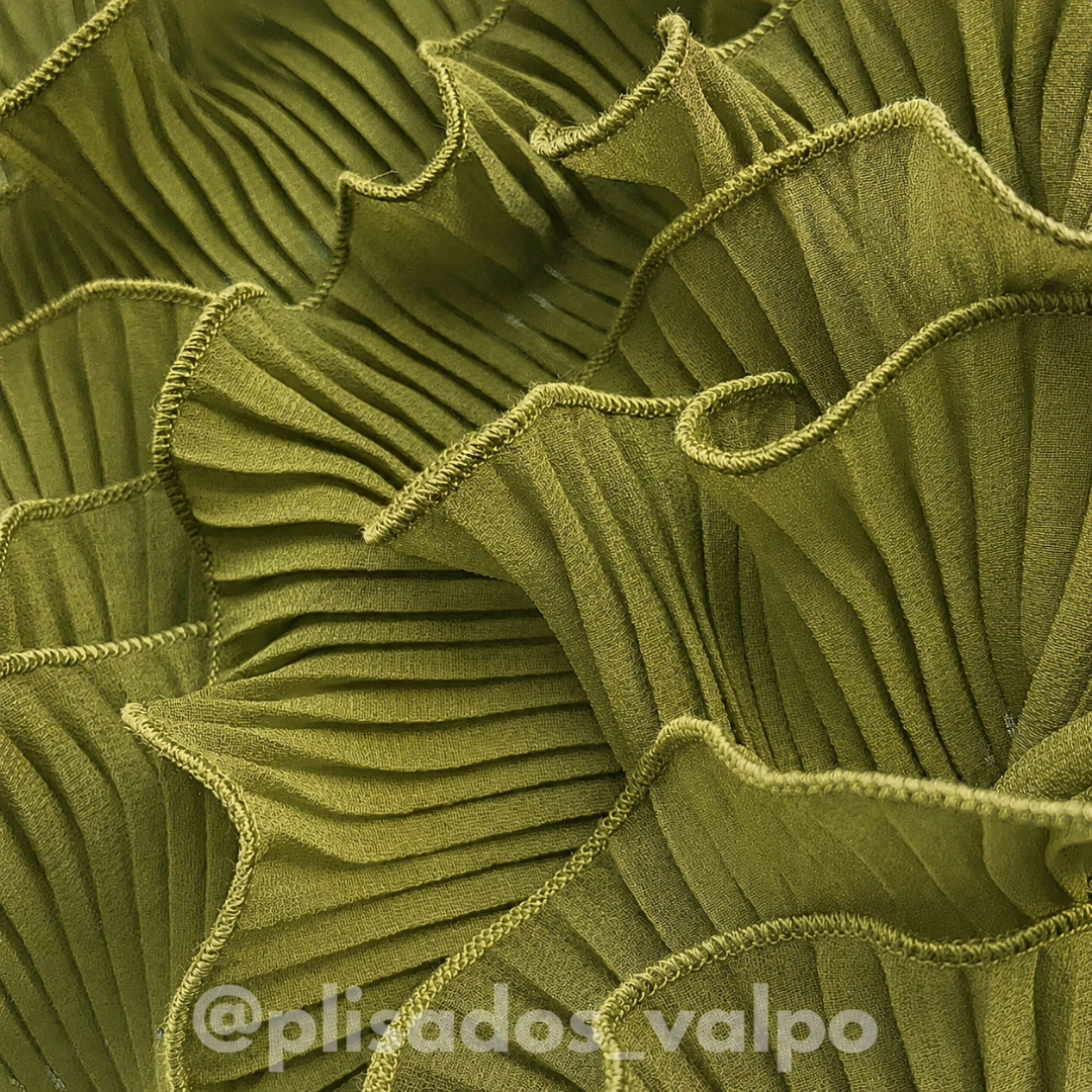 Plisado gasa / verde olivo