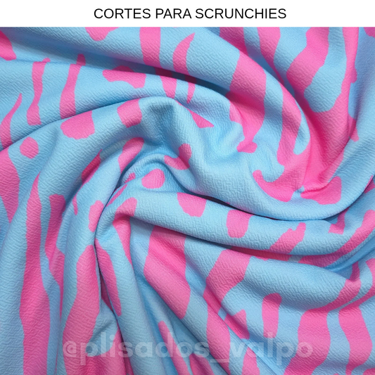 Lycra Sofía / Animal print cielo