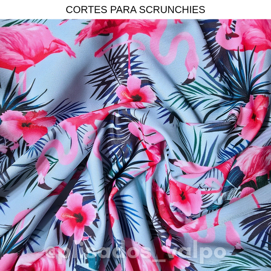 Lycra dupont / Flamencos celeste